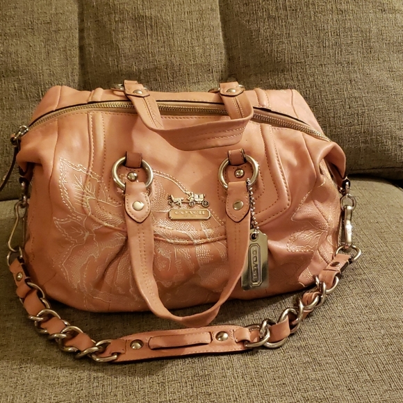 Coach Authentic Pink/Peach Aubrey Madison Purse - Picture 3 of 10